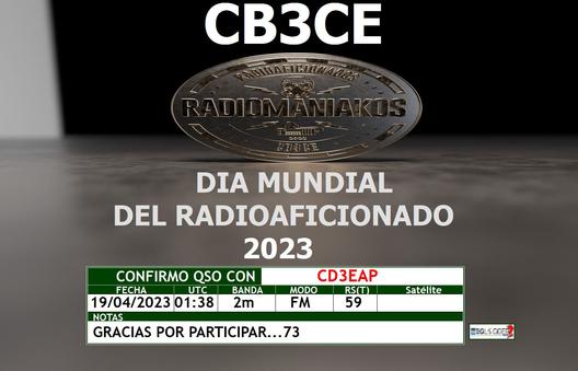 Imagen de tarjeta QSL de CB3CE