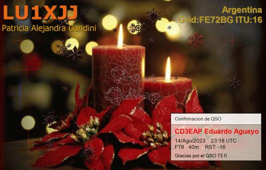 Imagen de tarjeta QSL de LU1XJJ