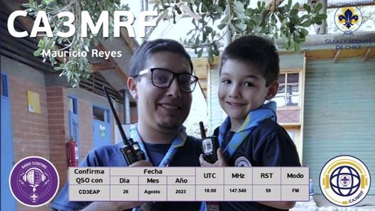 Imagen de tarjeta QSL de CA3MRF