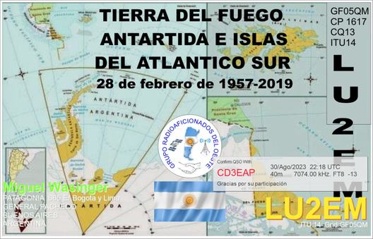 Imagen de tarjeta QSL de LU2EM