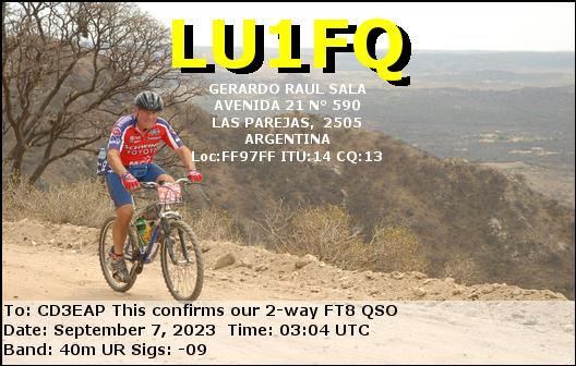 Imagen de tarjeta QSL de LU1FQ