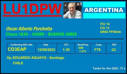 Imagen de tarjeta QSL de LU1DPW