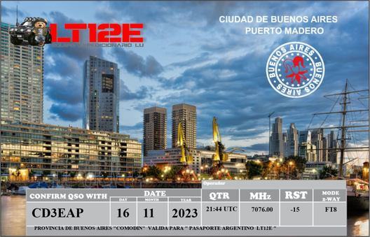 Imagen de tarjeta QSL de LT12E