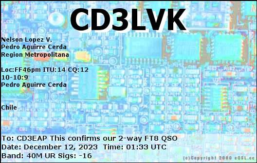 Imagen de tarjeta QSL de CD3LVK