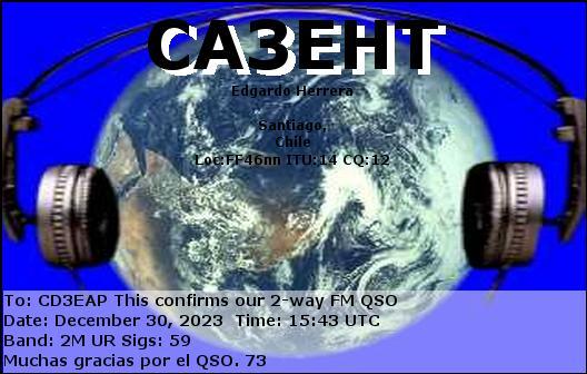 Imagen de tarjeta QSL de CA3EHT