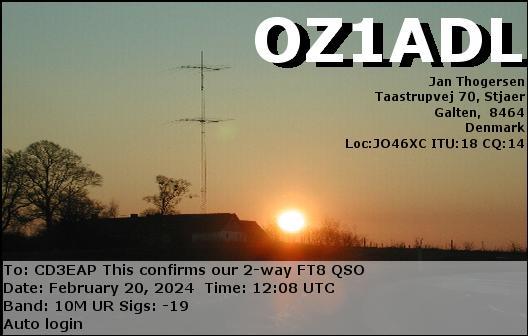 Imagen de tarjeta QSL de OZ1ADL