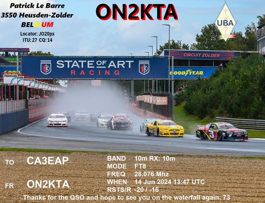 Imagen de tarjeta QSL de ON2KTA